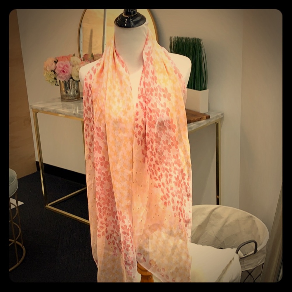 Silk floral scarf